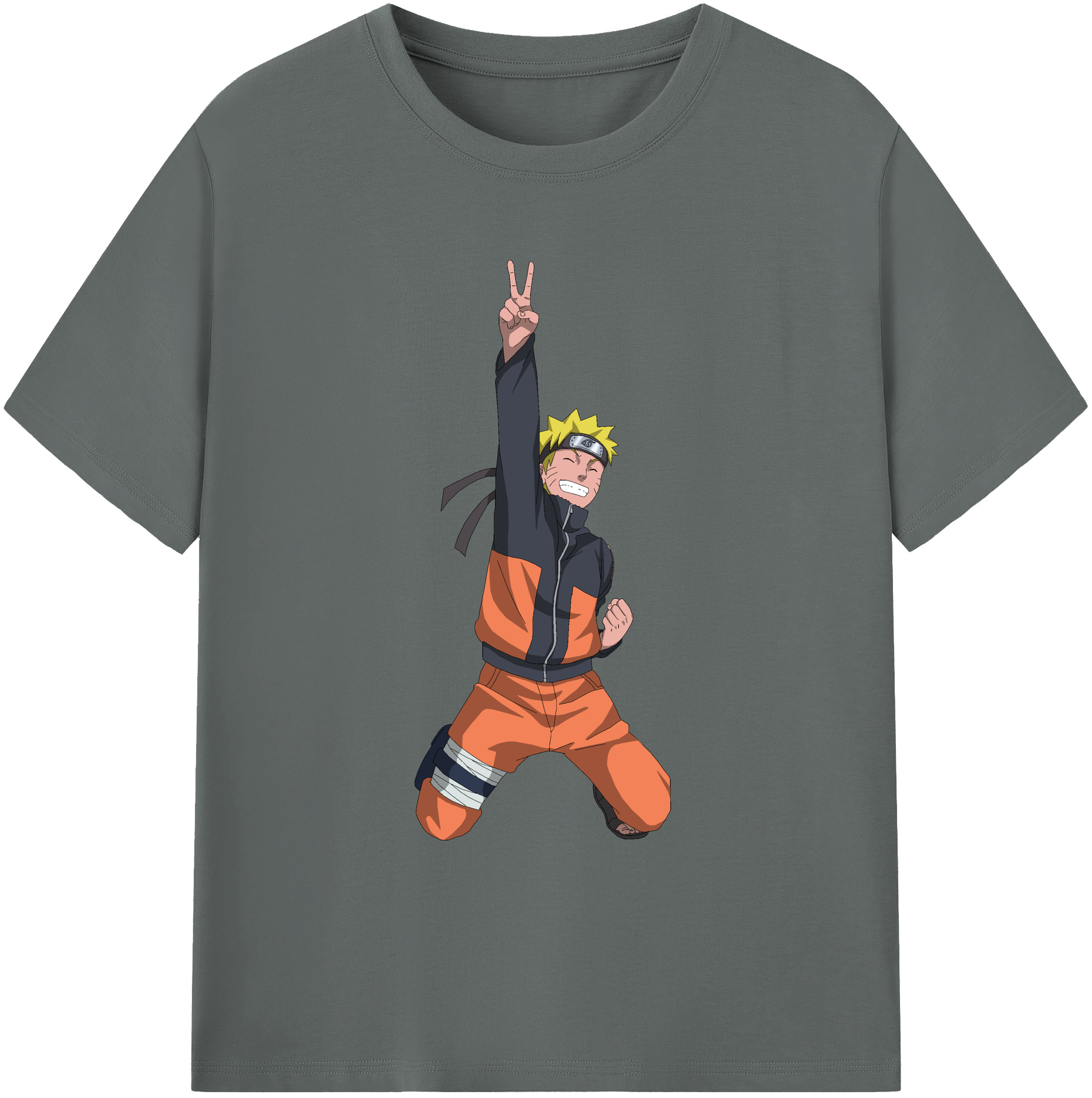 （画像用） NARUTO -ナルト- うずまき ナルト Uzumaki Naruto 綿100％ メンズ半袖Tシャツ｜肌触りやわらか＆通気性